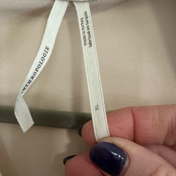 Anthropologie The Gillian Liquid Shine Button Down Shirt, Size XL - Picture 6 of 9